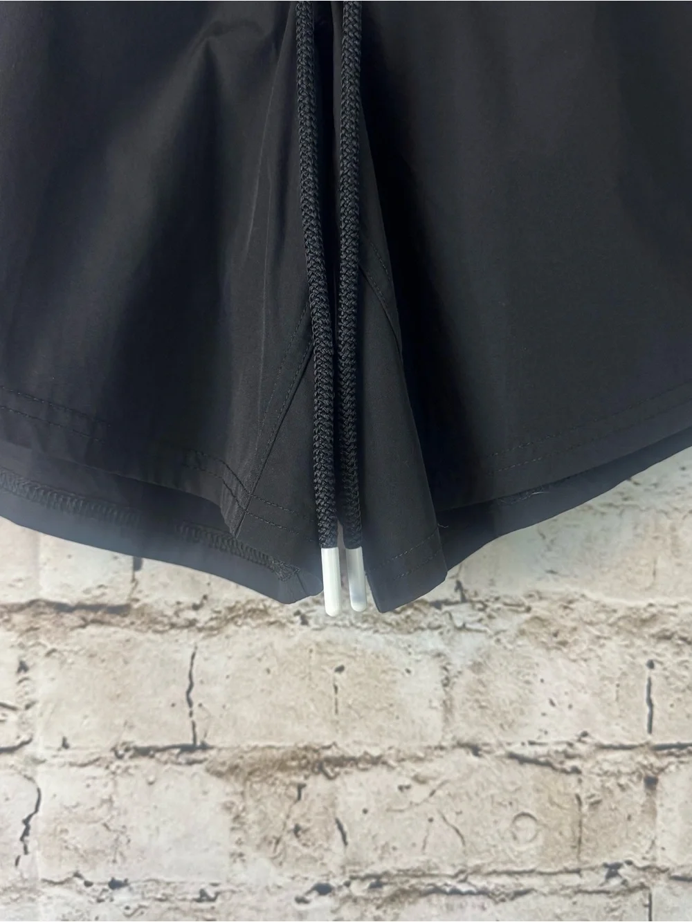 Free People Movement Shorts Large Black Drawstring Nylon Stretch Running Active